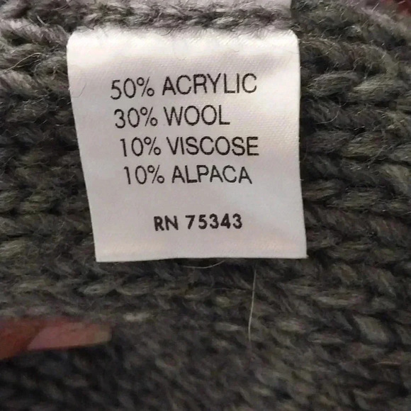 Lineamaglia Red Grey/Multi Zig Zag Waterfall Cardigan, Size M Made in Italy - Picture 7 of 8